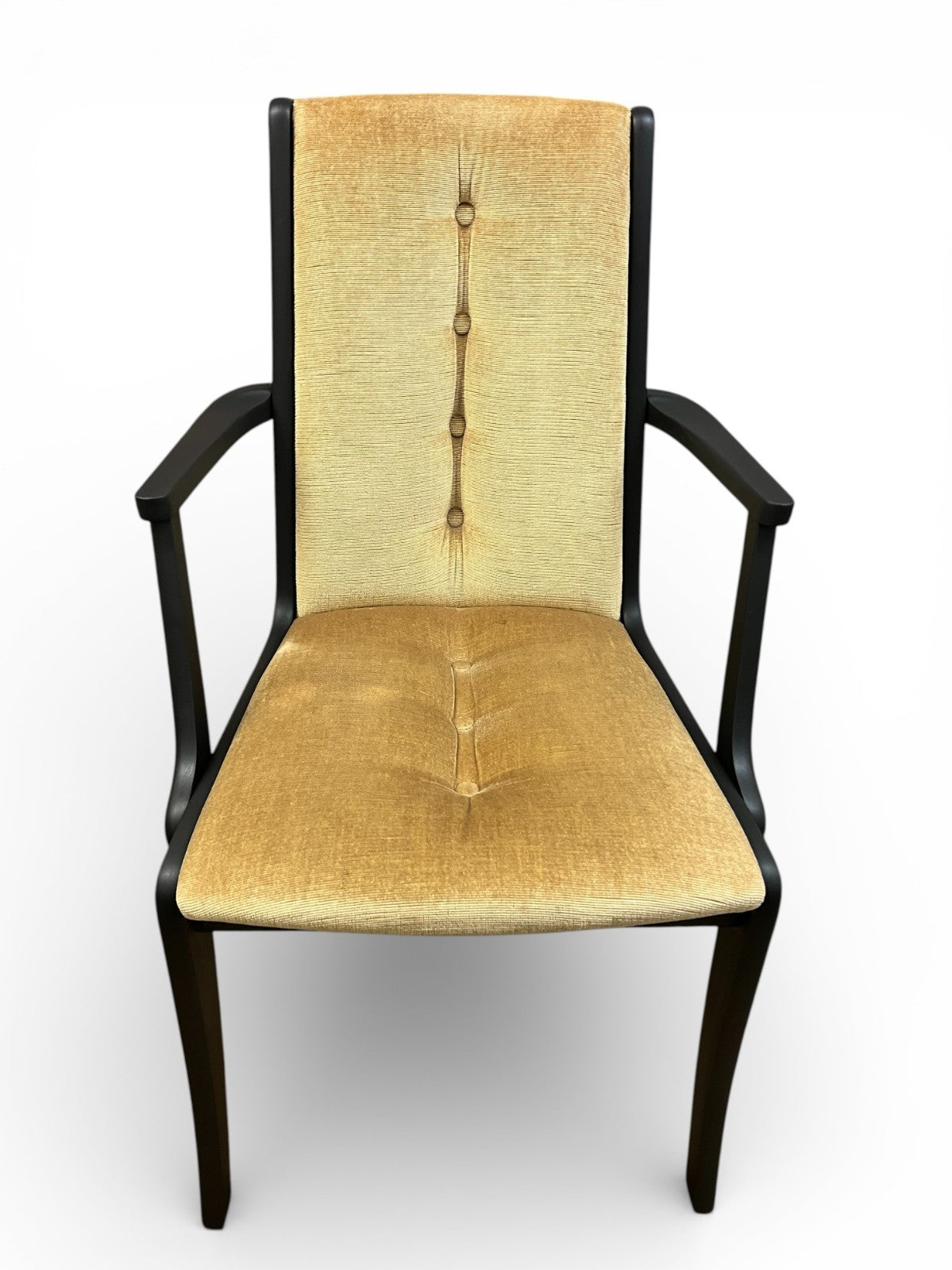 5 Mid Century Dining Chairs Black Painted Matte Black 1 Carver 4 Side Chairs