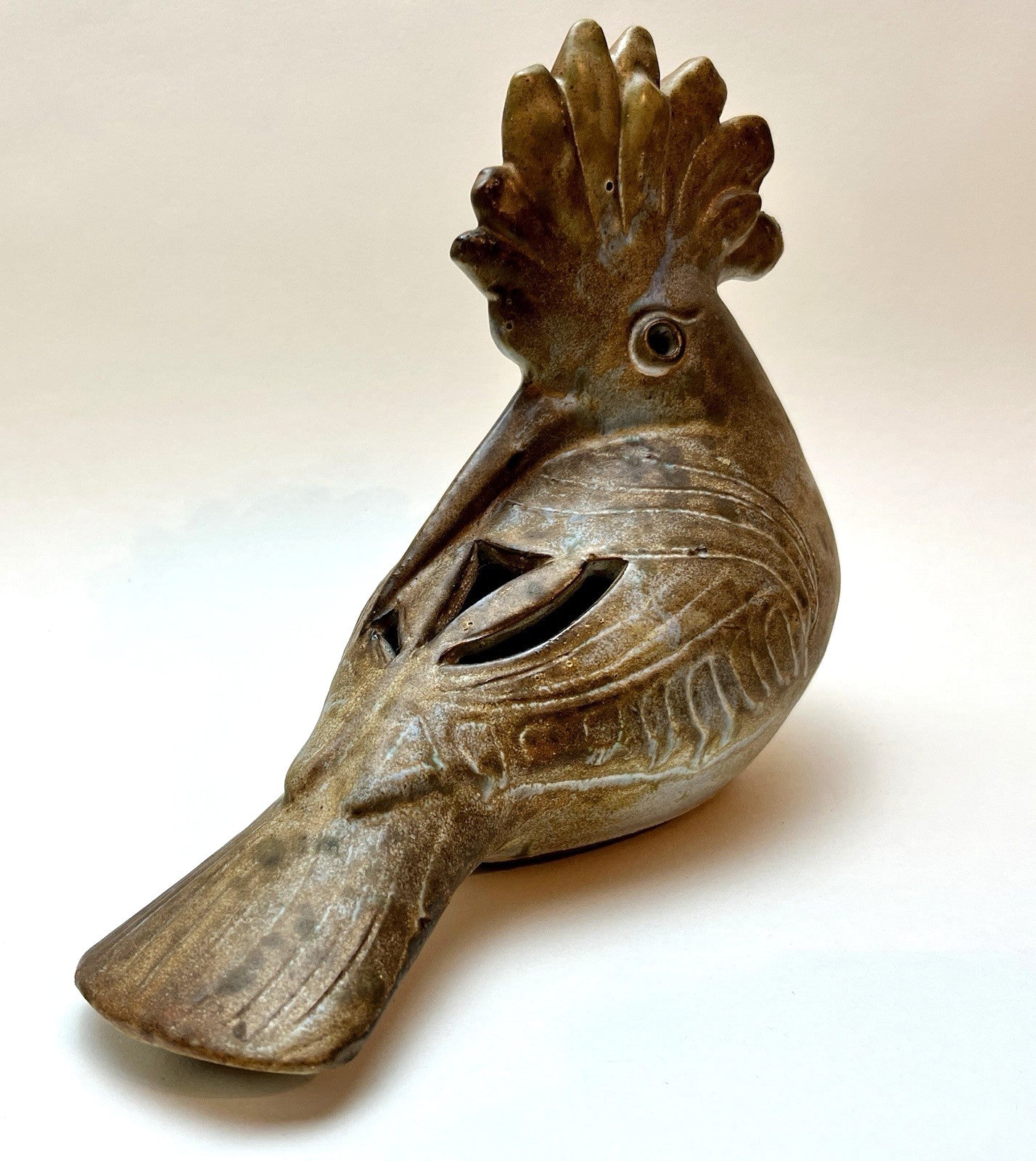 Agnes Escala Zoomorphic Pottery Bird Sculpture Studio Ceramic Signed 1950-1970
