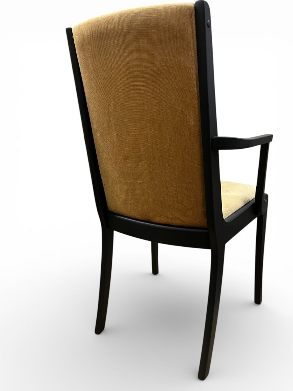 5 Mid Century Dining Chairs Black Painted Matte Black 1 Carver 4 Side Chairs
