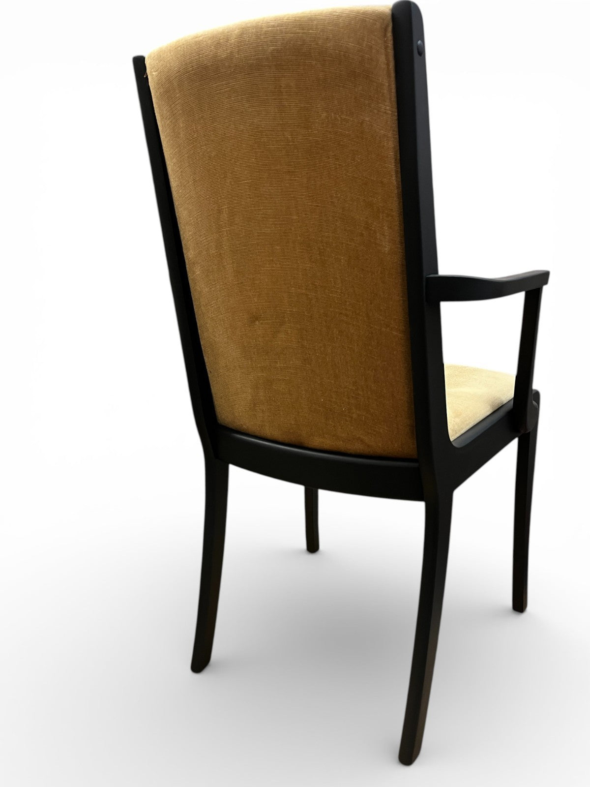 5 Mid Century Dining Chairs Black Painted Matte Black 1 Carver 4 Side Chairs
