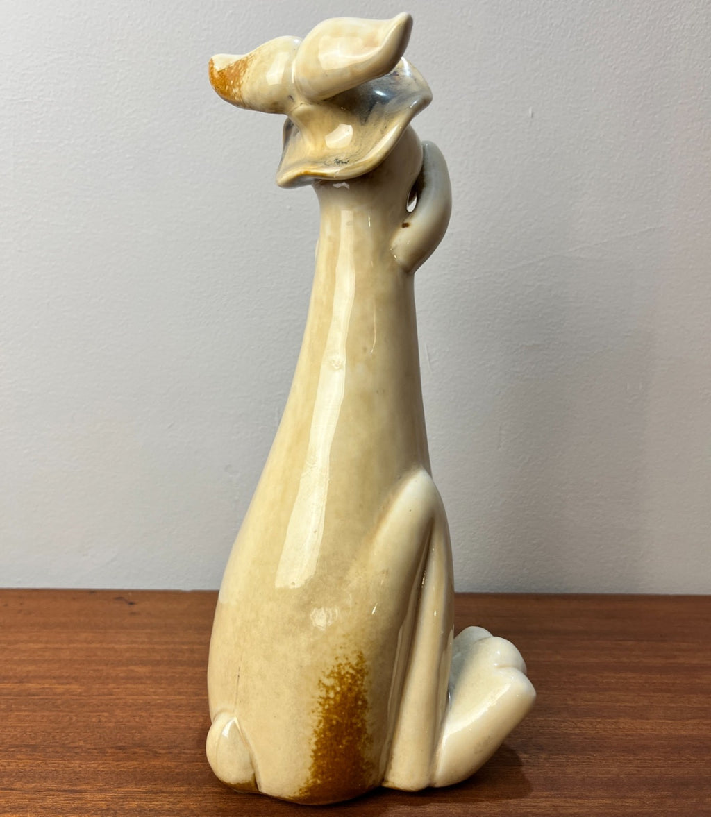 Pottery Rabbit Figurine by Kangaroo Pottery. Ceramic Bunny in Hat
