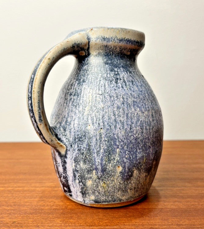 Nethybridge Pottery Studio Pottery Jug Vase – Blue Drip Glaze Scottish Ceramic