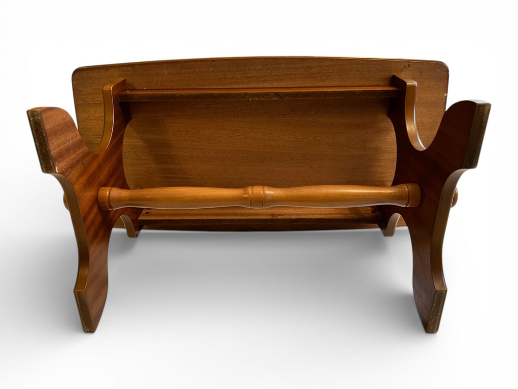 Vintage Wooden Coffee Table 86cm Length 46cm Width 39cm Height Turned Stretcher