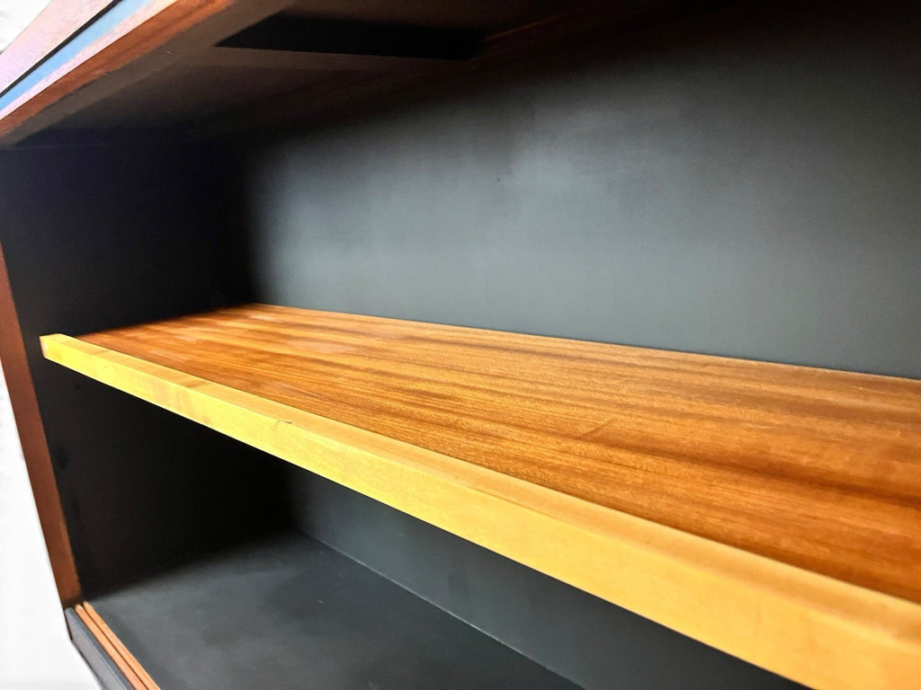 Mid Century Bookcase / Shelving Cabinet – Upcycled Retro Display Shelf 107cm