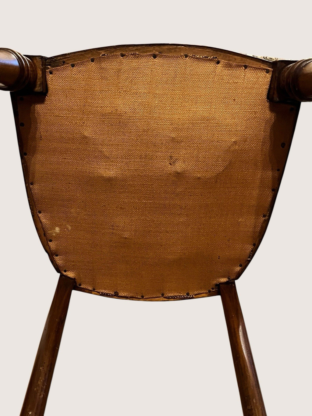 Antique Edwardian Carved Wooden Dining Chair – Upholstered Seat Side Chair