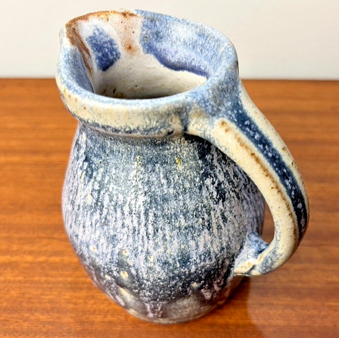 Nethybridge Pottery Studio Pottery Jug Vase – Blue Drip Glaze Scottish Ceramic