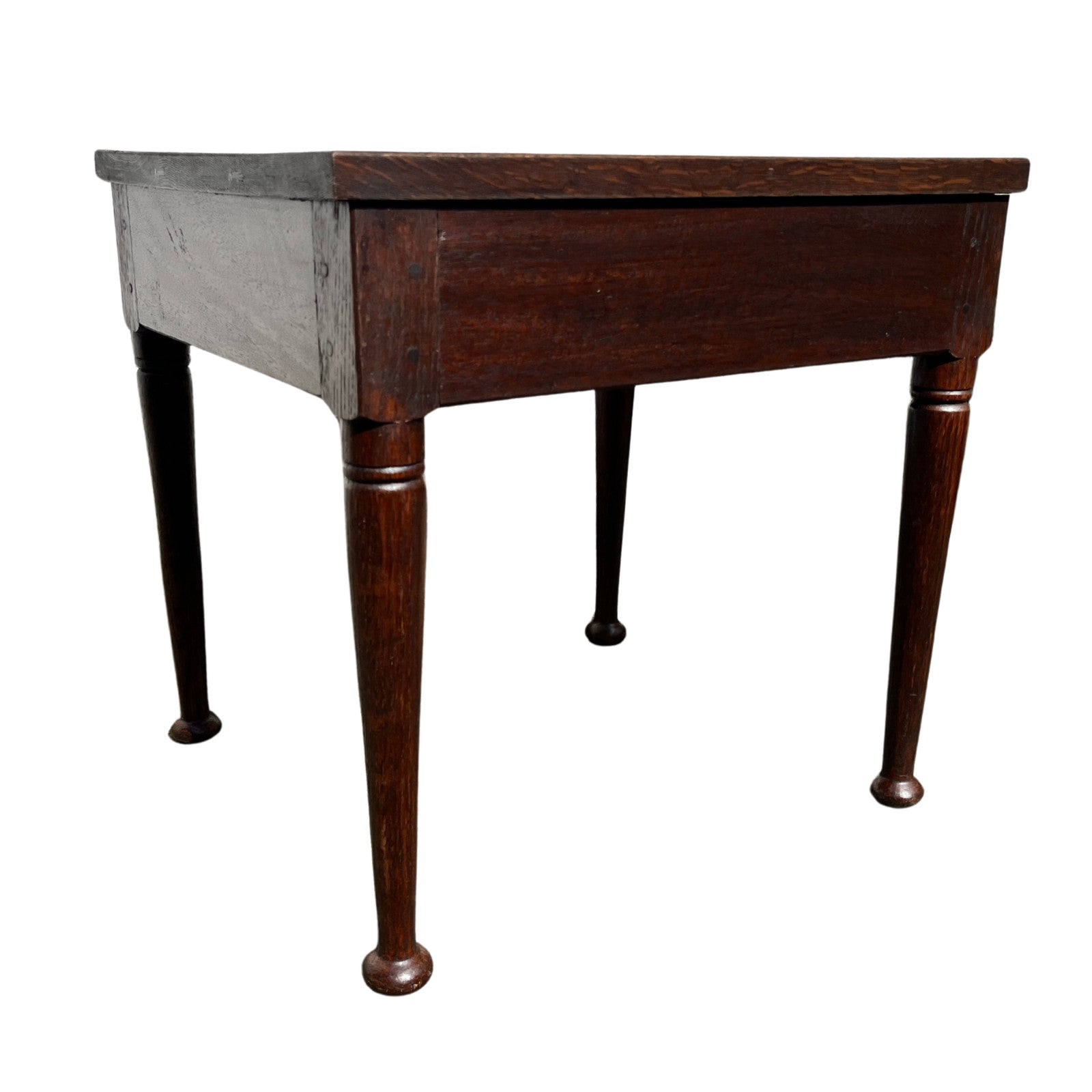 Antique Solid Oak Side Table Lamp Table Occasional Table Rustic Furniture