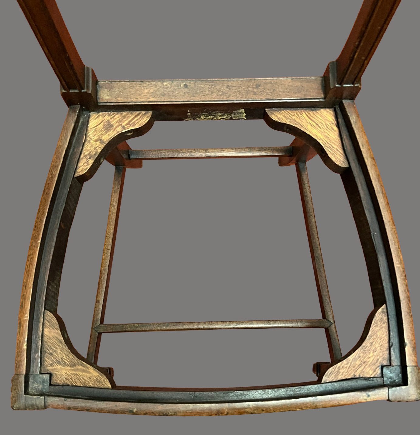 Vintage Wooden Dining Chair Upholstered Needlepoint Seat 88cm
