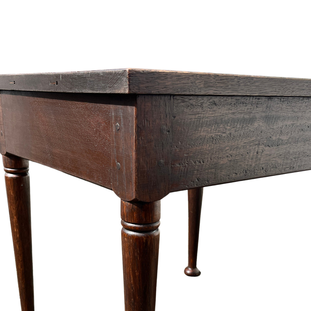 Antique Solid Oak Side Table Lamp Table Occasional Table Rustic Furniture
