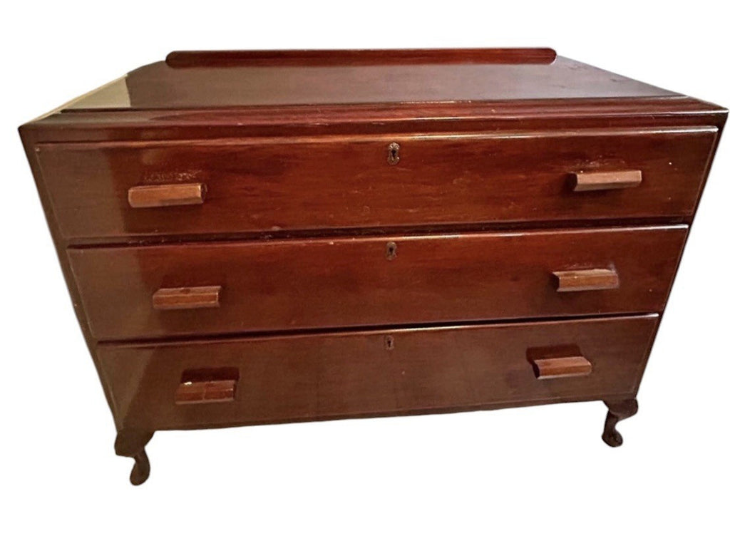 Modern Rustic Chest of Drawers Black & Natural Wood Farmhouse Style, Edwardian