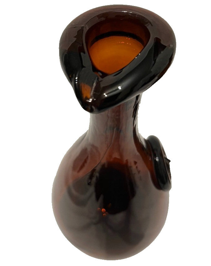 Holmegaard Viking Carafe Amber Glass Bottles Set 3 Vintage 1960s Mixed