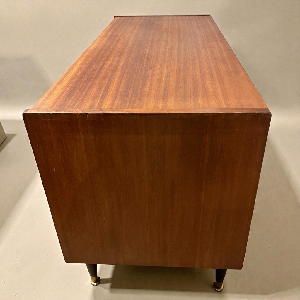 Nathan Mid Century Chest of Drawers Vintage Walnut Lowboy Cabinet Retro 99cm