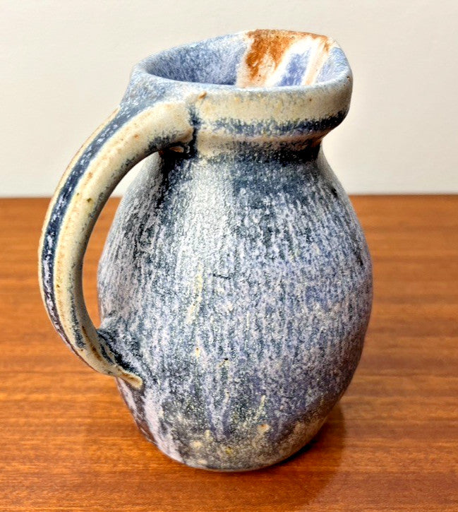 Nethybridge Pottery Studio Pottery Jug Vase – Blue Drip Glaze Scottish Ceramic