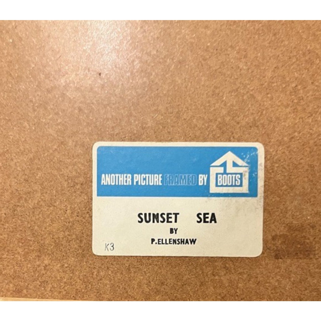 Vintage Framed Print Of Sunset Over Sea By Peter Ellenshaw, 1967, 83cm