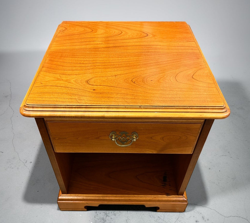 Mid Century Teak Bedside Cabinet Younger Furniture H52cm W46cm 1970s Solid Wood