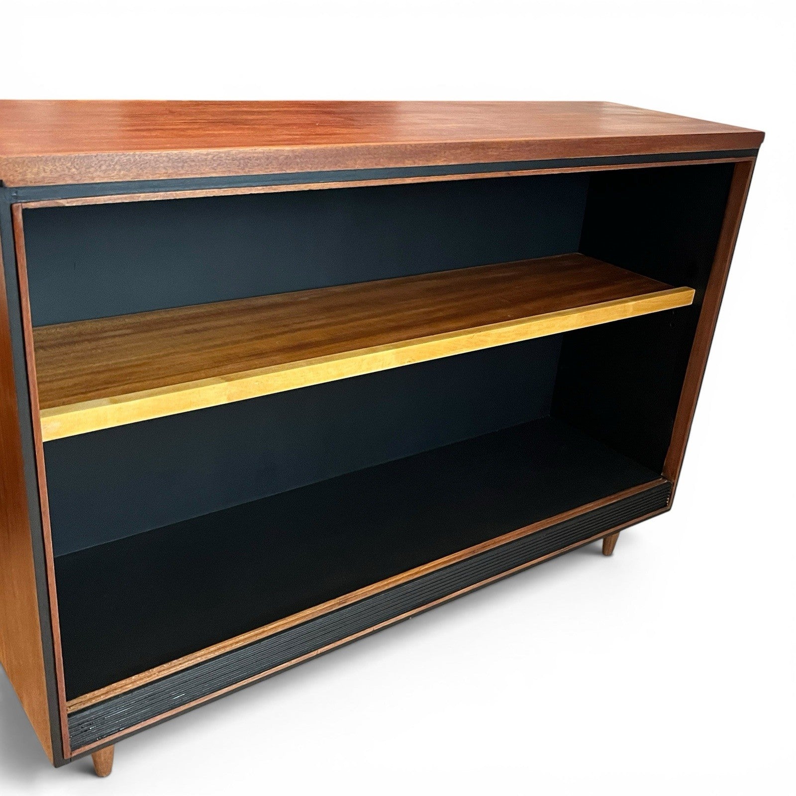 Mid Century Bookcase / Shelving Cabinet – Upcycled Retro Display Shelf 107cm