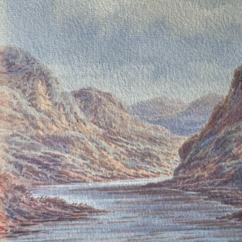 Antique Landscape Prints A Coleman 1893 Pair Loch Long &Devonshire