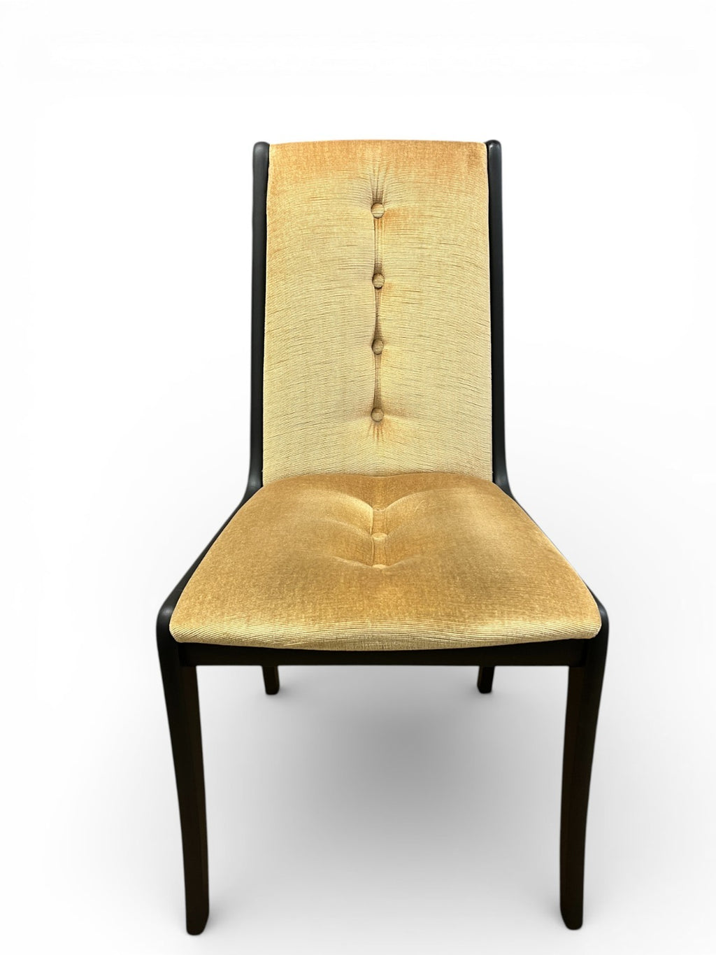 5 Mid Century Dining Chairs Black Painted Matte Black 1 Carver 4 Side Chairs