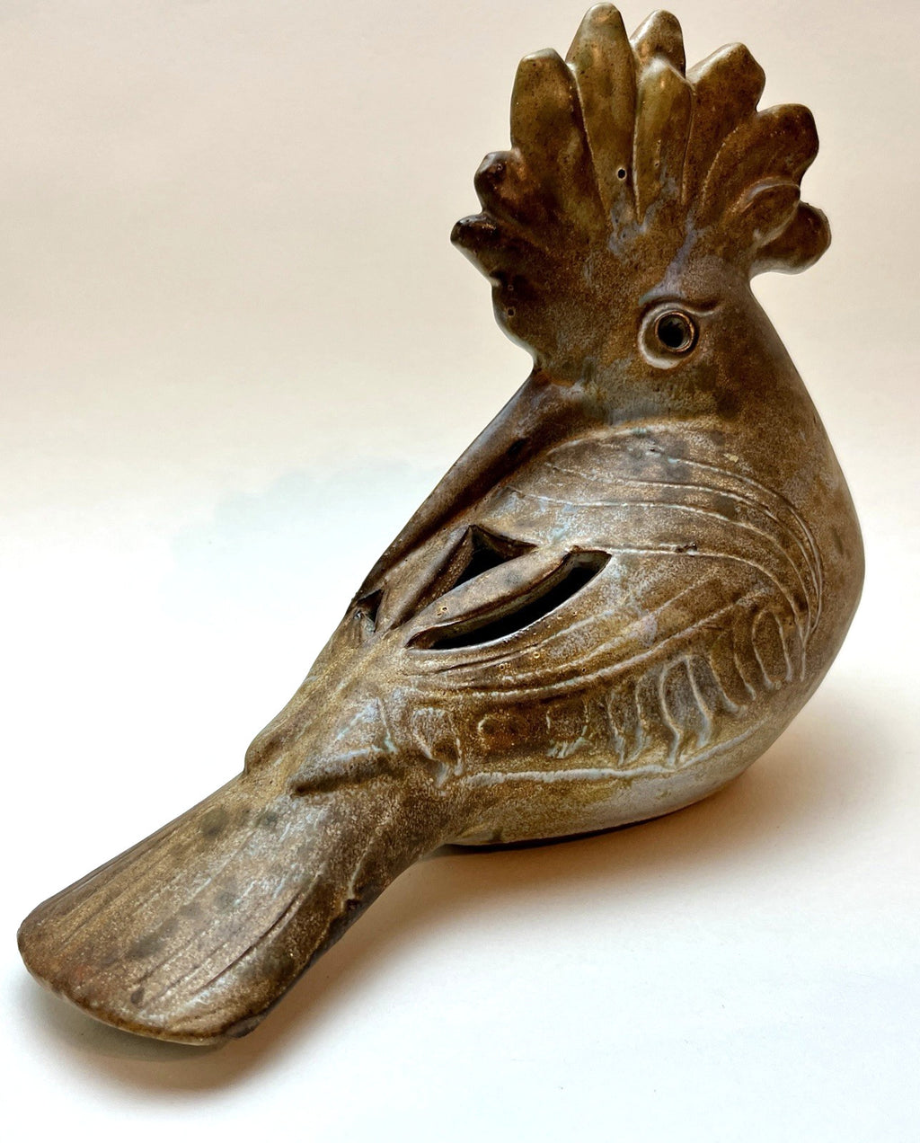 Agnes Escala Zoomorphic Pottery Bird Sculpture Studio Ceramic Signed 1950-1970