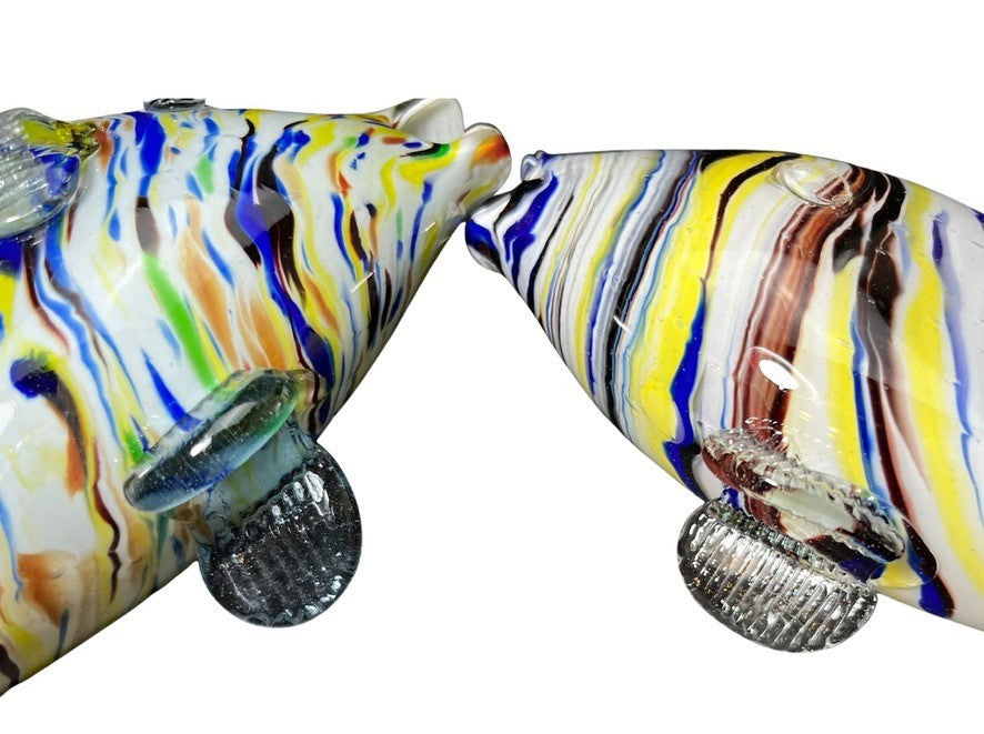 Murano Style Art Glass Fish Hand Blown Multicoloured Mid Century Vintage