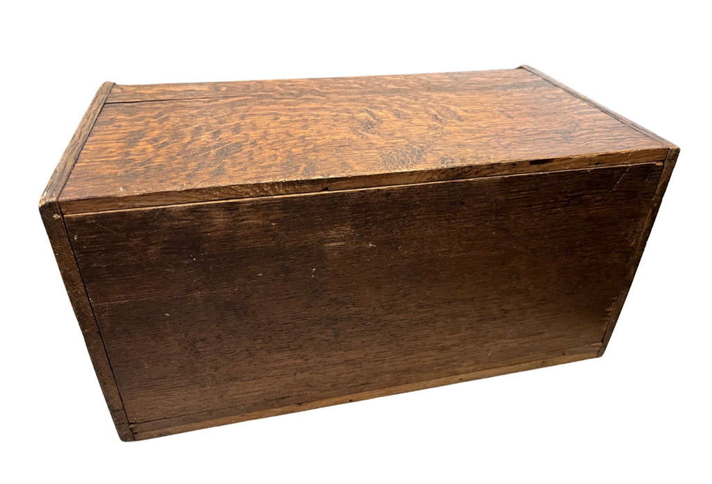 Antique Oak Magazine Rack / Newspaper Holder – Arts & Crafts Style Wooden Storag