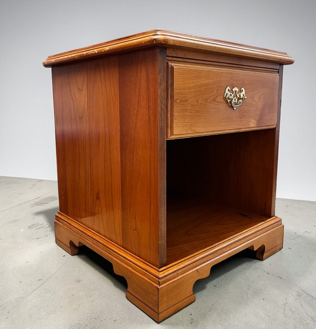 Mid Century Teak Bedside Cabinet Younger Furniture H52cm W46cm 1970s Solid Wood