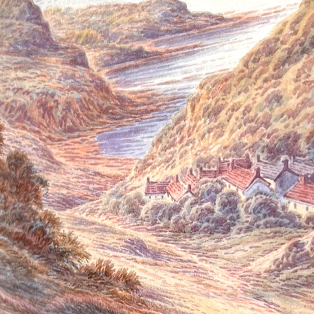 Antique Landscape Prints A Coleman 1893 Pair Loch Long &Devonshire