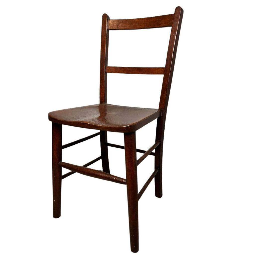 Vintage Wooden Dining Chair / Kitchen Chair – Solid Wood Ladder Back Chair 85cm