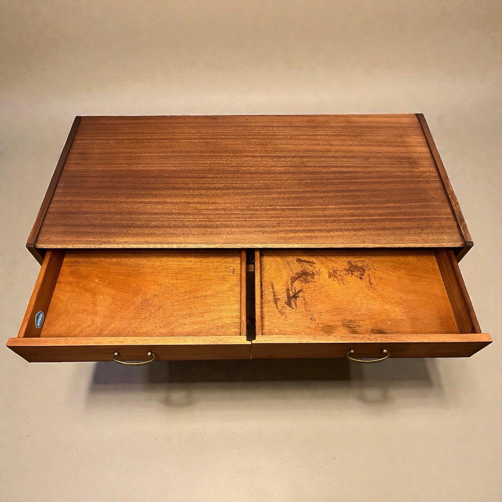 Nathan Mid Century Chest of Drawers Vintage Walnut Lowboy Cabinet Retro 99cm