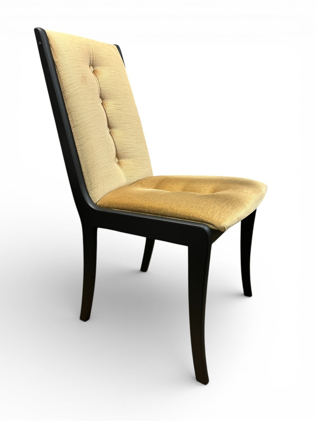 5 Mid Century Dining Chairs Black Painted Matte Black 1 Carver 4 Side Chairs