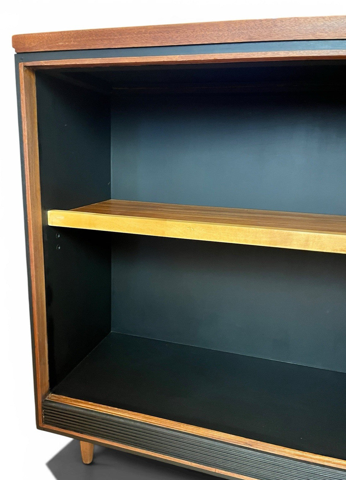Mid Century Bookcase / Shelving Cabinet – Upcycled Retro Display Shelf 107cm