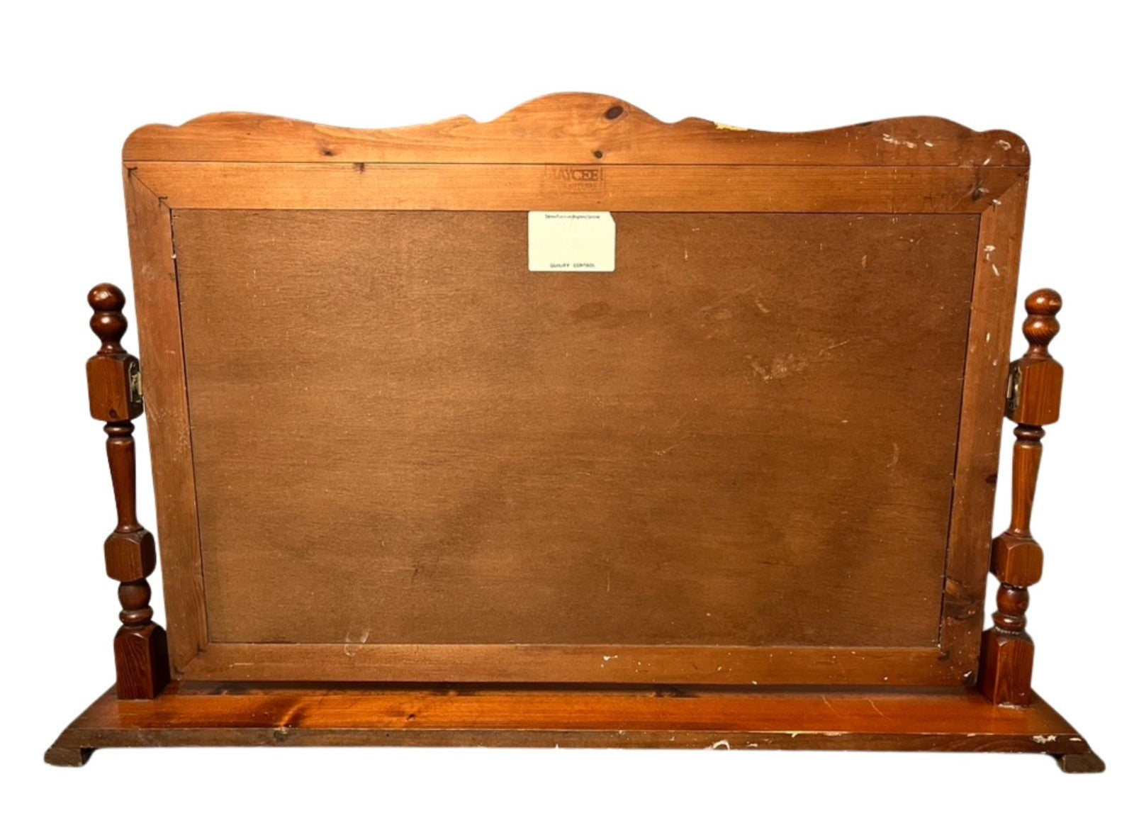 Large Vintage Freestanding Pine Dressing Table Mirror Rustic Farmhouse Country S