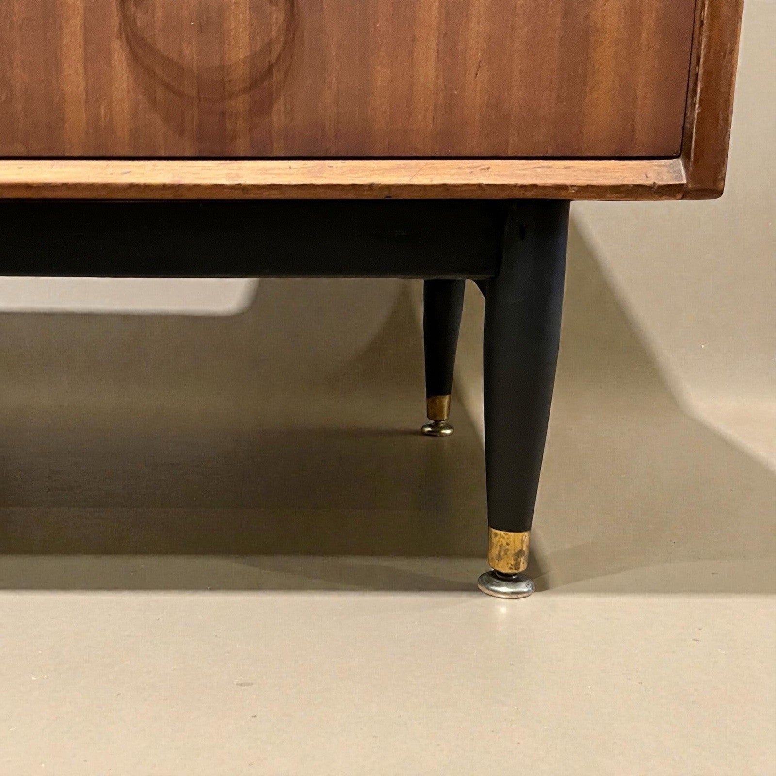 Nathan Mid Century Chest of Drawers Vintage Walnut Lowboy Cabinet Retro 99cm