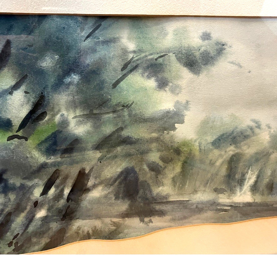 Audrey Weprin Waters Edge Original Watercolour Painting Framed Signed 1983