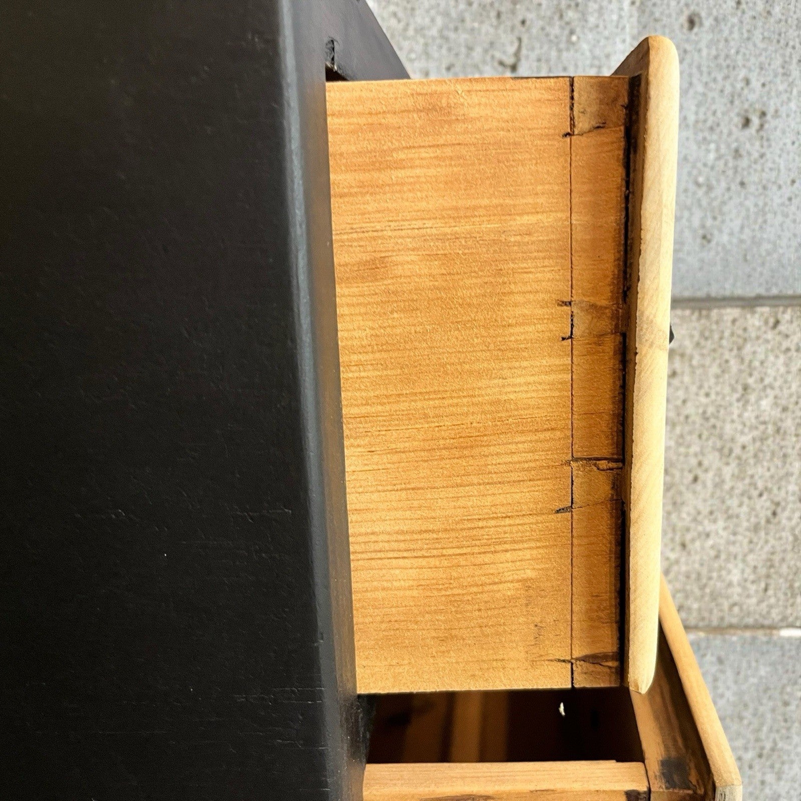 Modern Rustic Chest of Drawers Black & Natural Wood Farmhouse Style, Edwardian