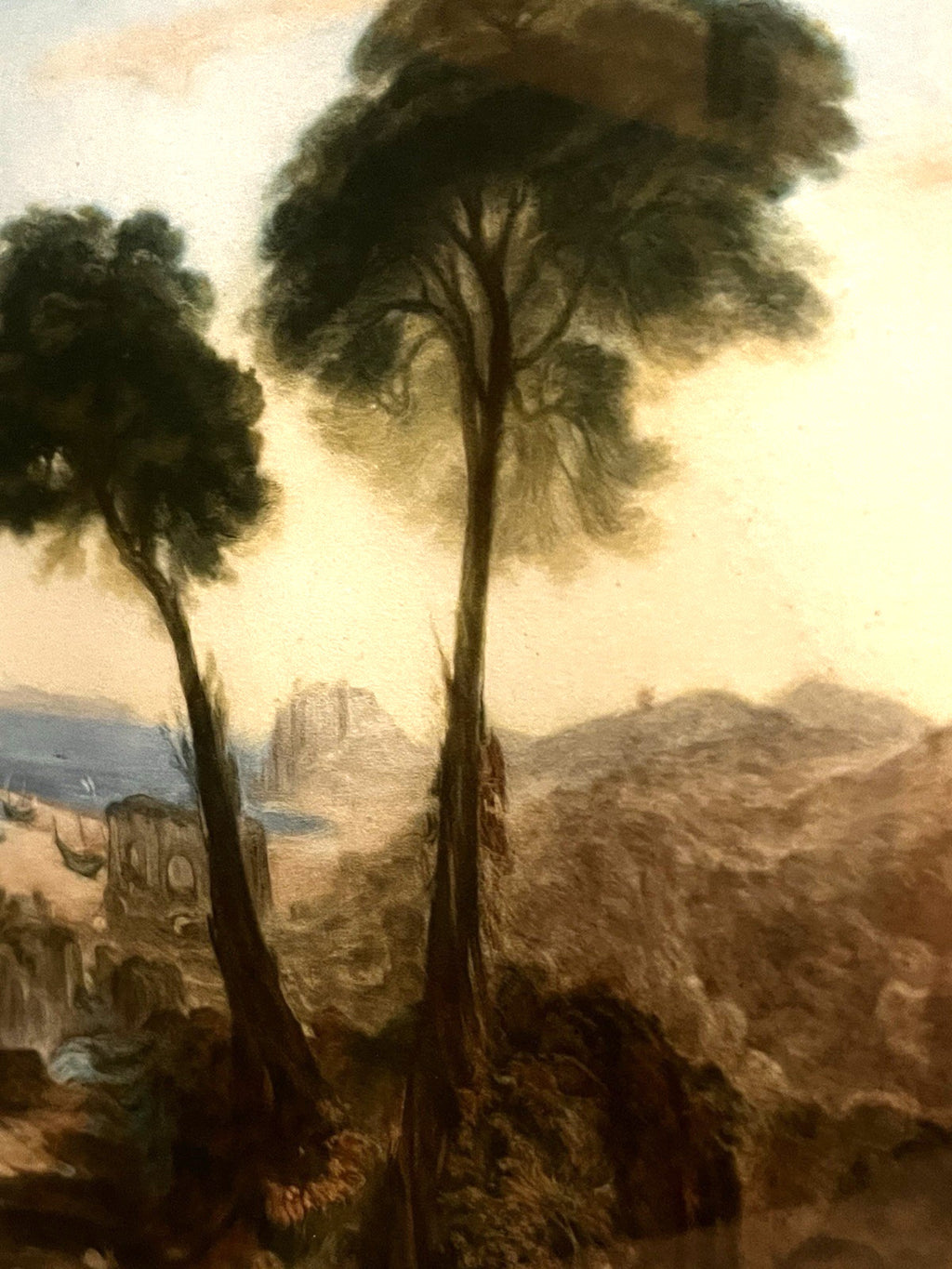 Antique ‘Bay of Baiae’ Mezzotint Engraving After J.M.W. Turner – Framed Vintage