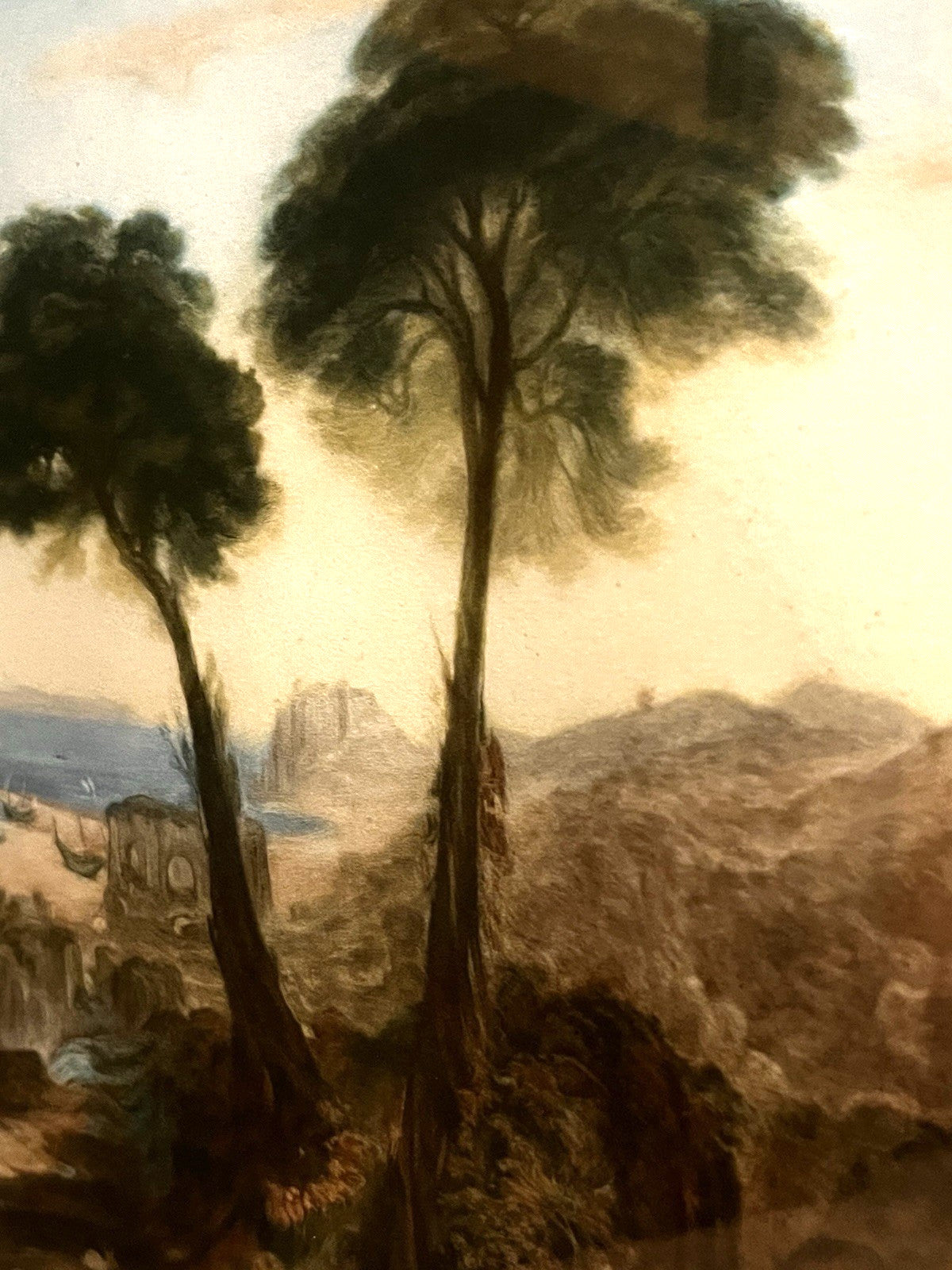 Antique ‘Bay of Baiae’ Mezzotint Engraving After J.M.W. Turner – Framed Vintage