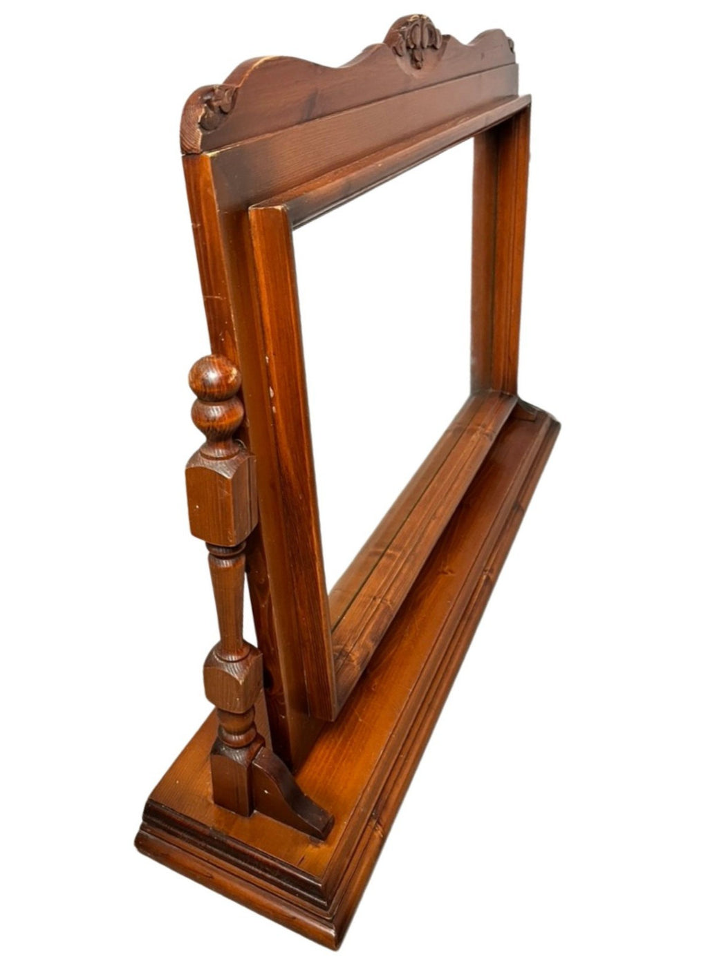 Large Vintage Freestanding Pine Dressing Table Mirror Rustic Farmhouse Country S