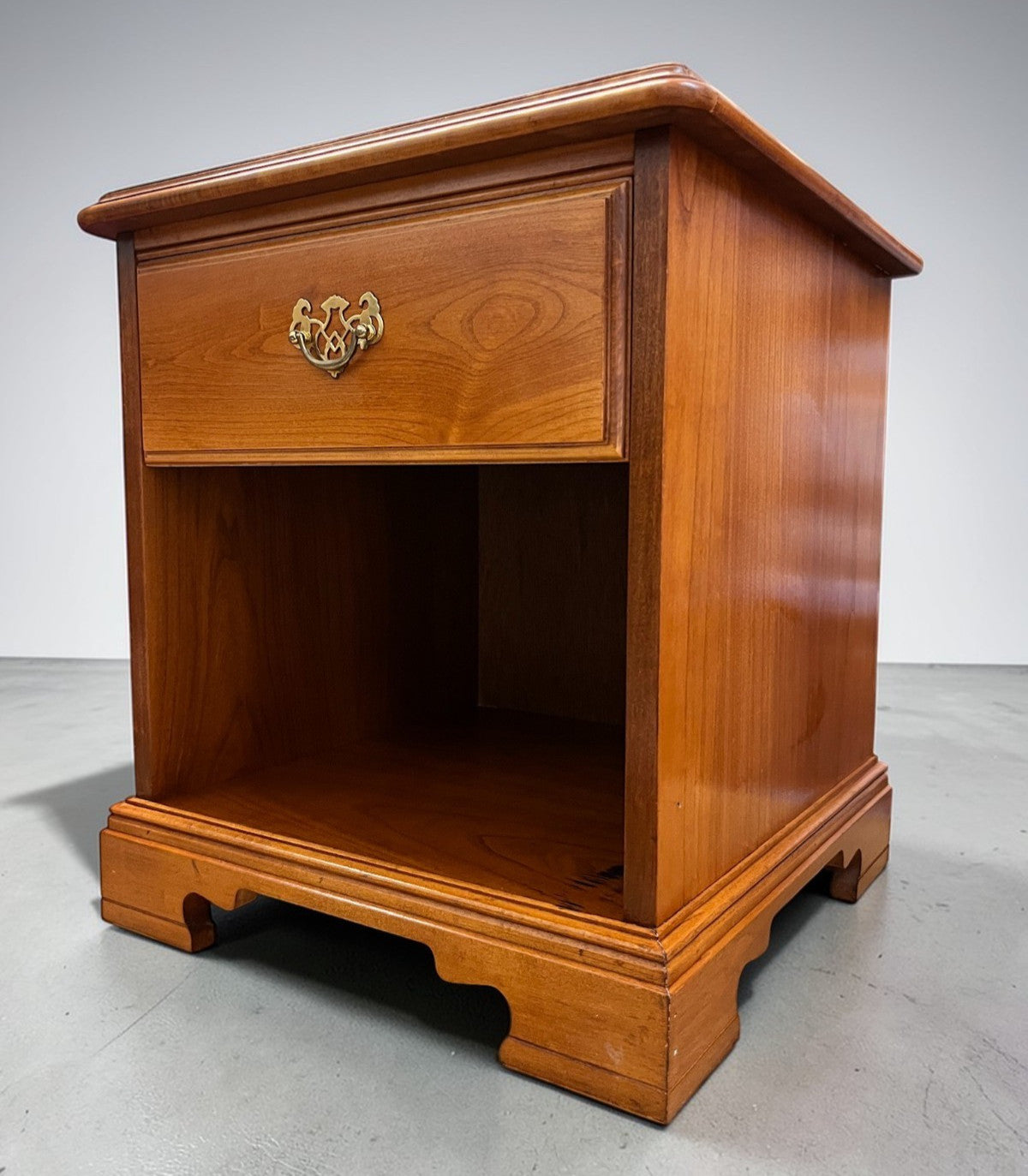 Mid Century Teak Bedside Cabinet Younger Furniture H52cm W46cm 1970s Solid Wood