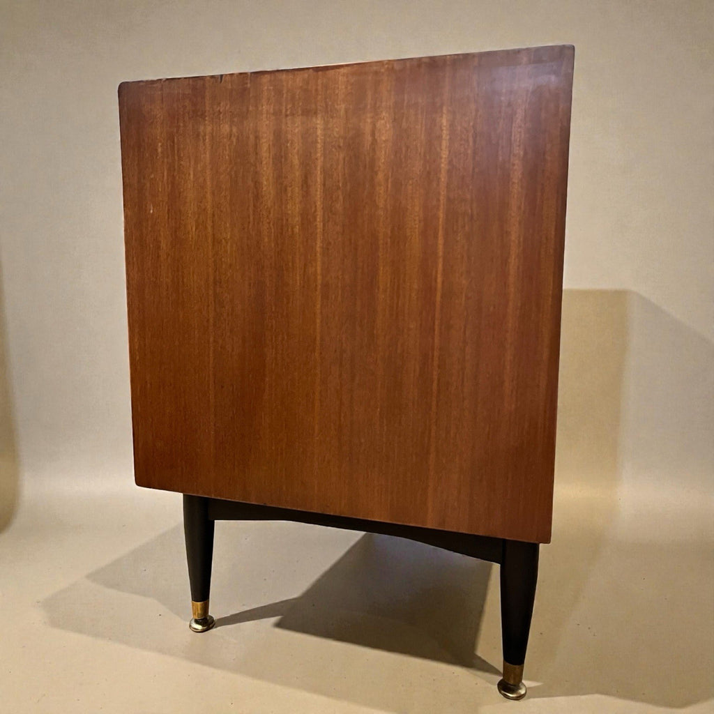 Nathan Mid Century Chest of Drawers Vintage Walnut Lowboy Cabinet Retro 99cm
