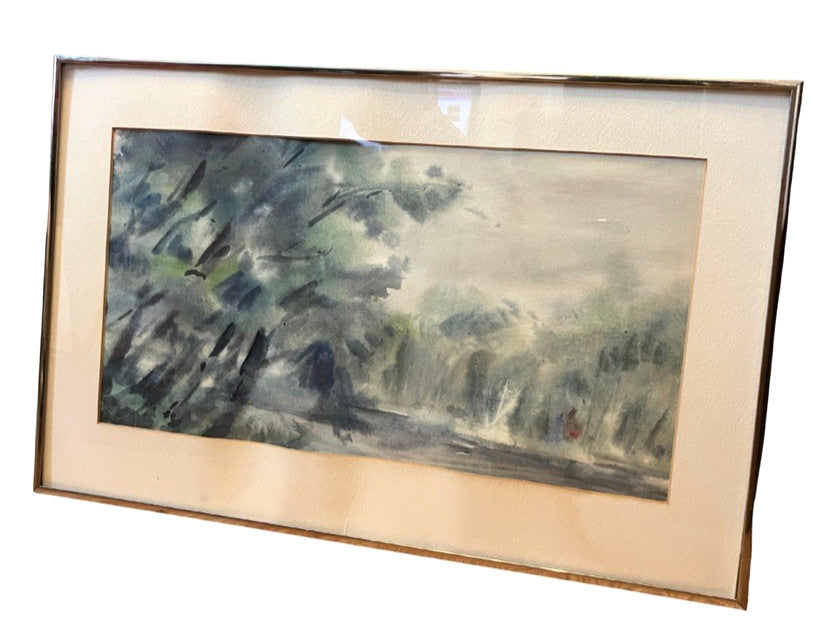 Audrey Weprin Waters Edge Original Watercolour Painting Framed Signed 1983