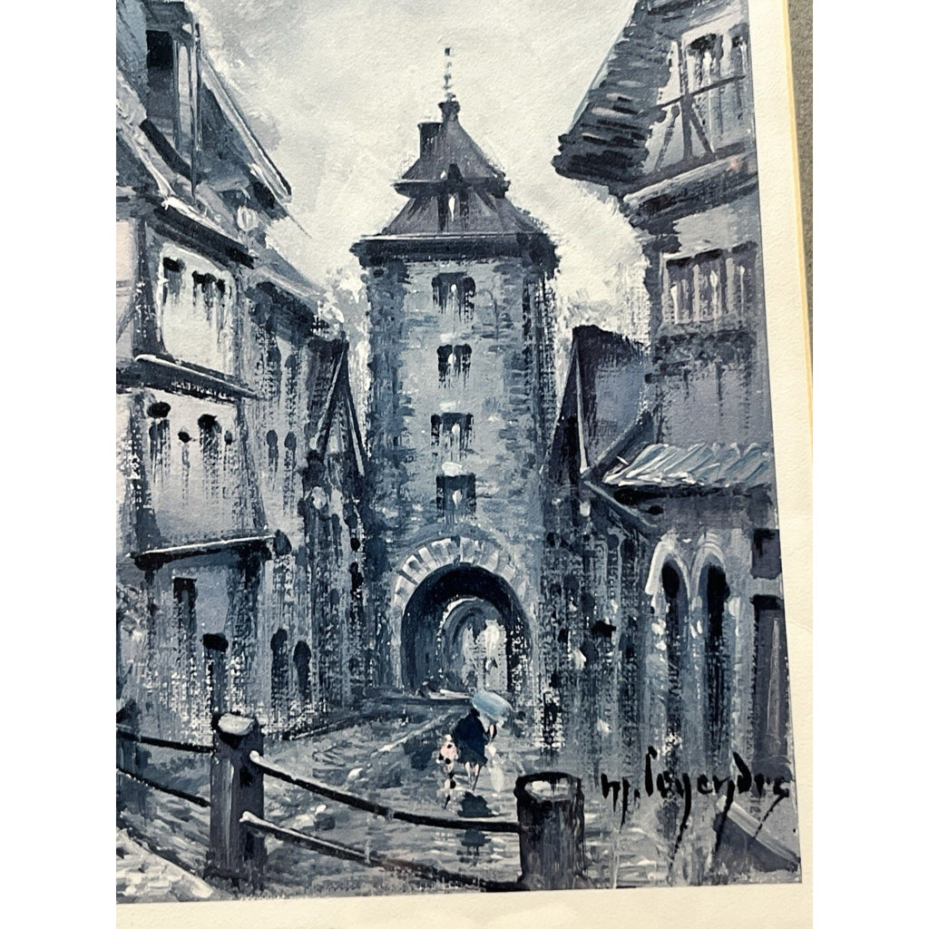 Maurice Legendre Signed Framed Art Rothenburg Print 50×42cm