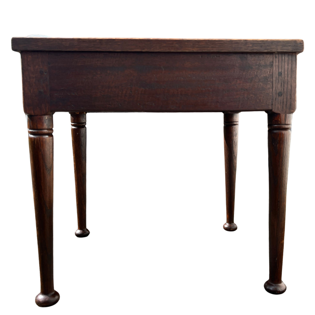 Antique Solid Oak Side Table Lamp Table Occasional Table Rustic Furniture