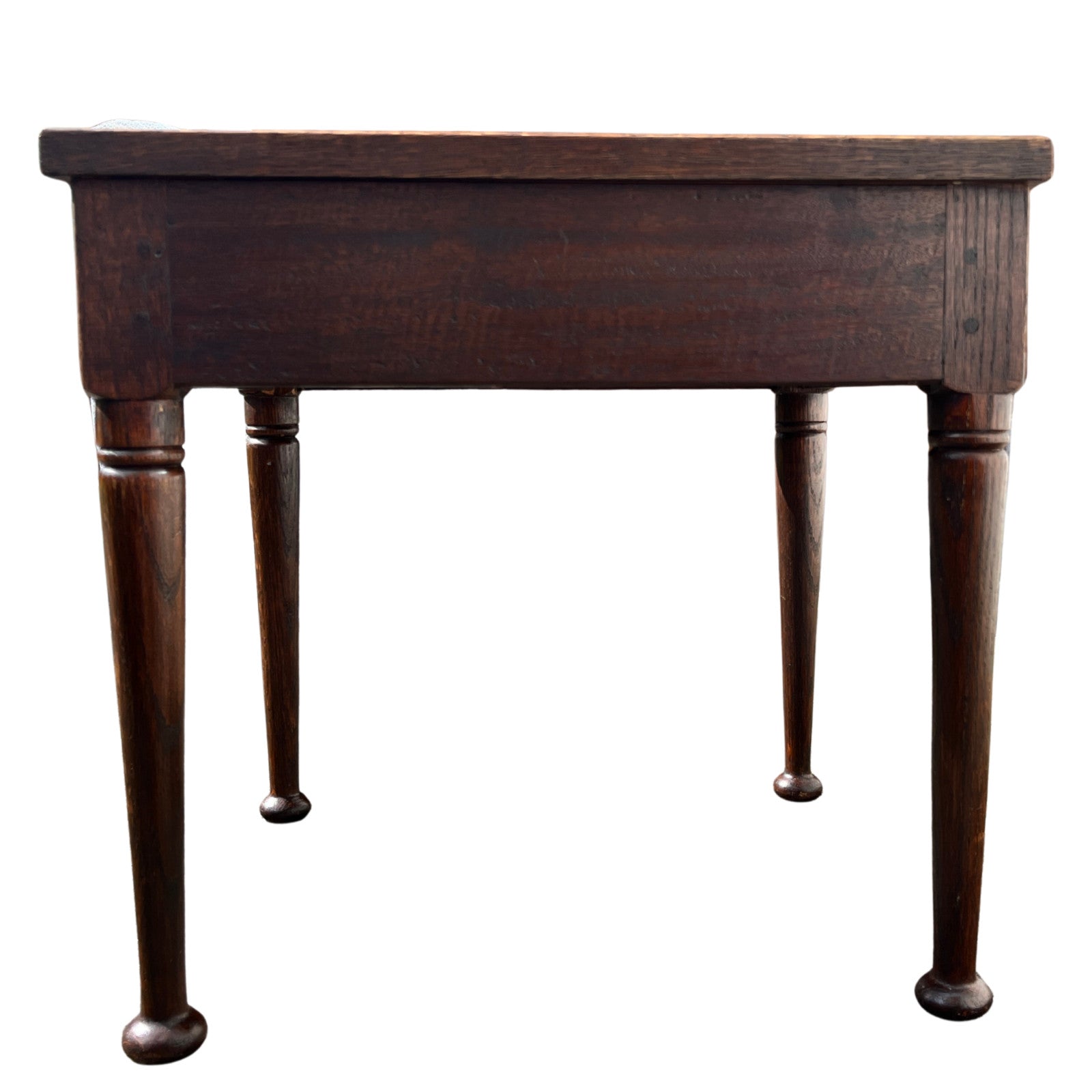 Antique Solid Oak Side Table Lamp Table Occasional Table Rustic Furniture
