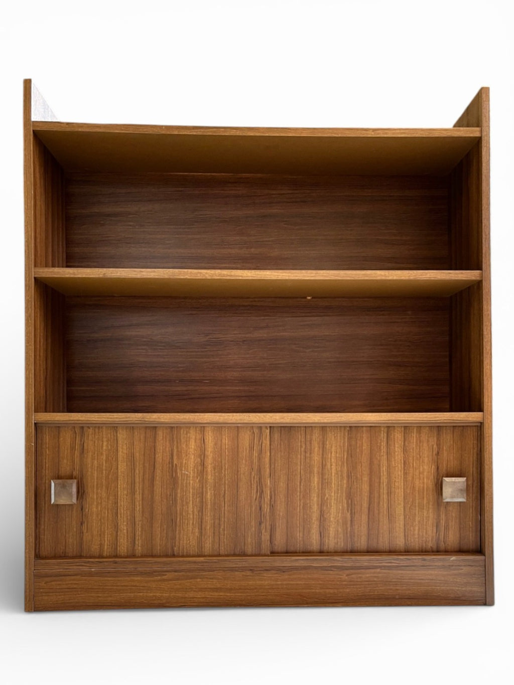 Vintage Wall Shelf Unit H90cm L79cm W18cm Deep Sliding Door Shelving Retro Style