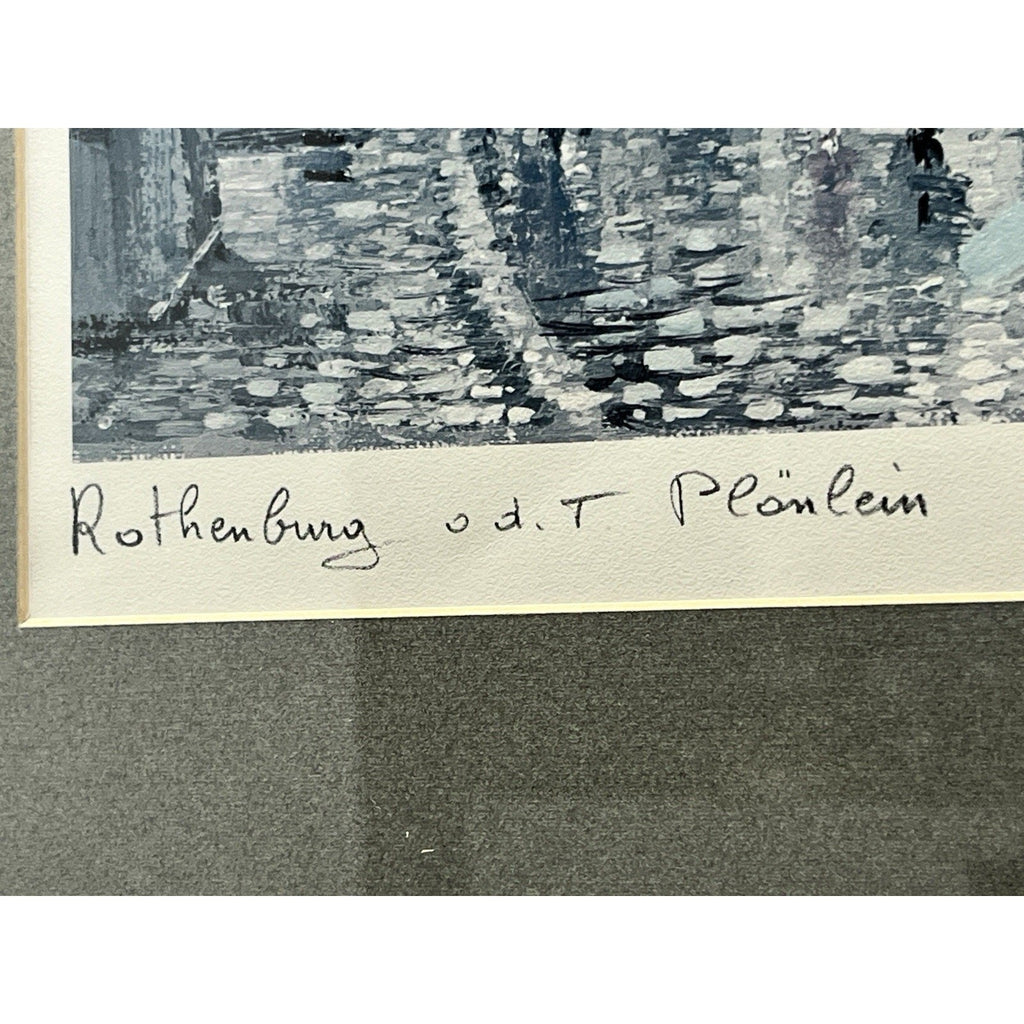 Maurice Legendre Signed Framed Art Rothenburg Print 50×42cm