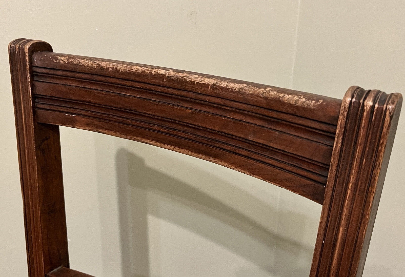Victorian Mahogany Bedroom Chair Turned Legs Upholstered Seat 92cm High