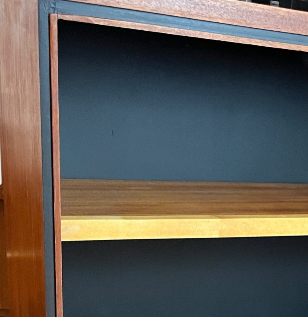 Mid Century Bookcase / Shelving Cabinet – Upcycled Retro Display Shelf 107cm