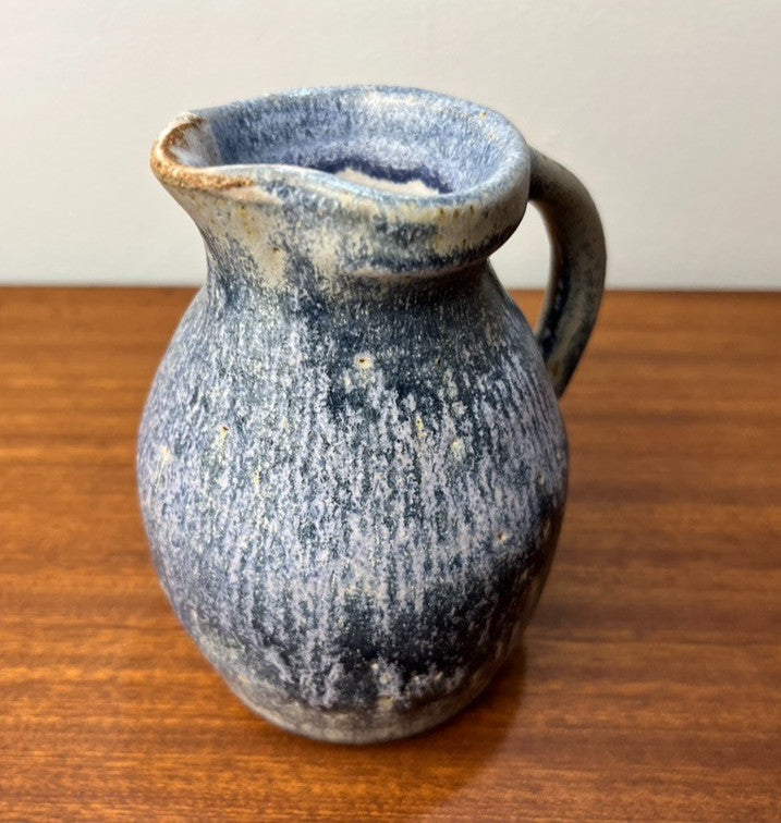 Nethybridge Pottery Studio Pottery Jug Vase – Blue Drip Glaze Scottish Ceramic