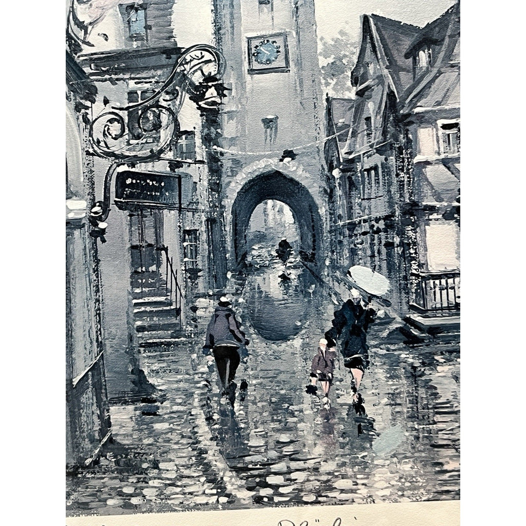 Maurice Legendre Signed Framed Art Rothenburg Print 50×42cm